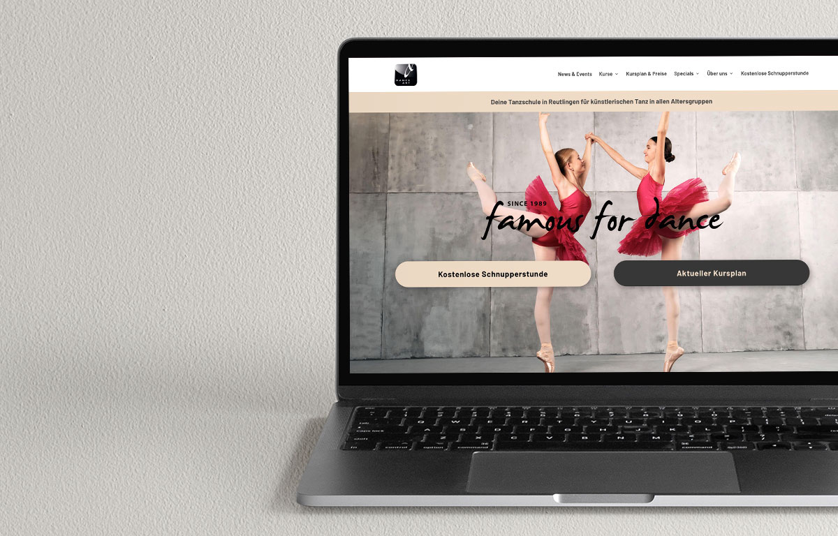 Website Tanzschule DanceArt